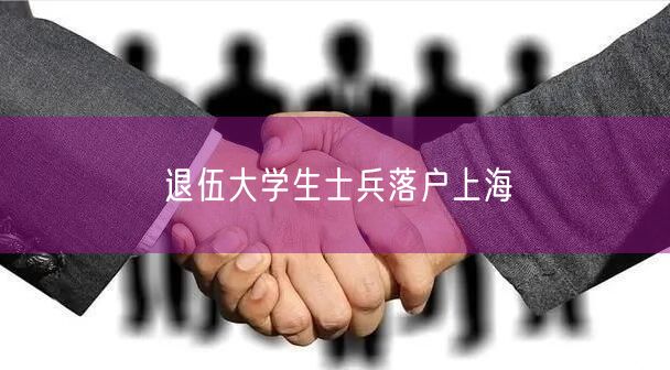 退伍大学生士兵落户上海