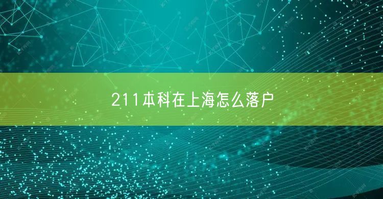 211本科在上海怎么落户