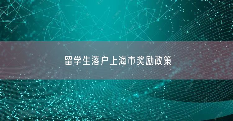 留学生落户上海市奖励政策