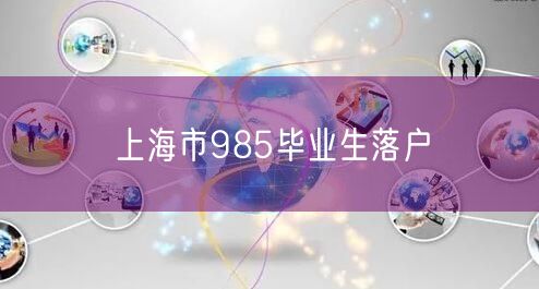 上海市985毕业生落户