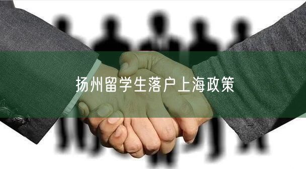 扬州留学生落户上海政策