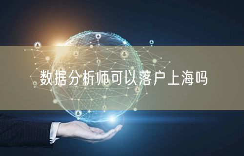 数据分析师可以落户上海吗