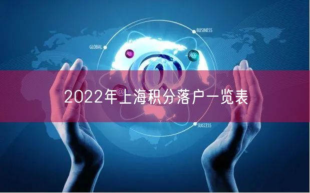 2022年上海积分落户一览表