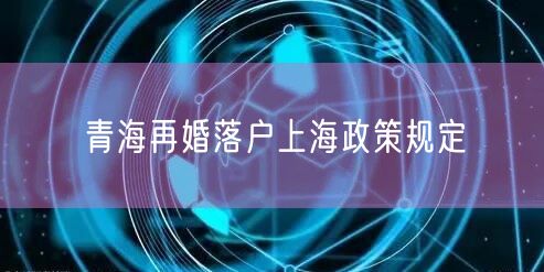 青海再婚落户上海政策规定