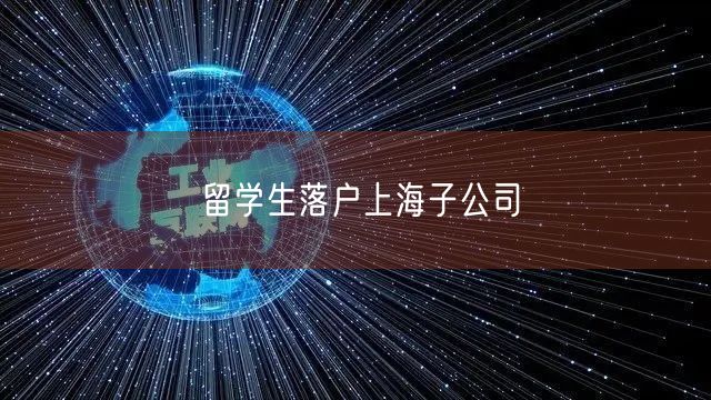 留学生落户上海子公司