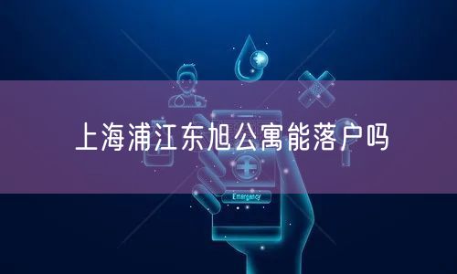 上海浦江东旭公寓能落户吗