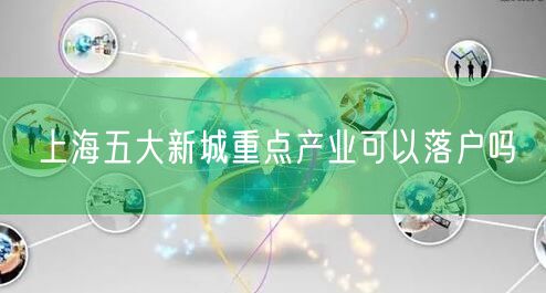 上海五大新城重点产业可以落户吗