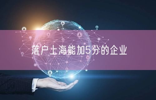 落户上海能加5分的企业