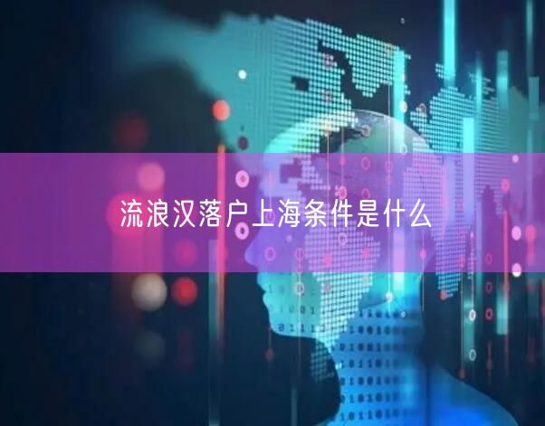 流浪汉落户上海条件是什么