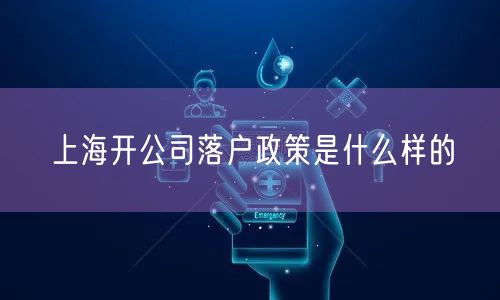 上海开公司落户政策是什么样的