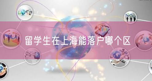 留学生在上海能落户哪个区