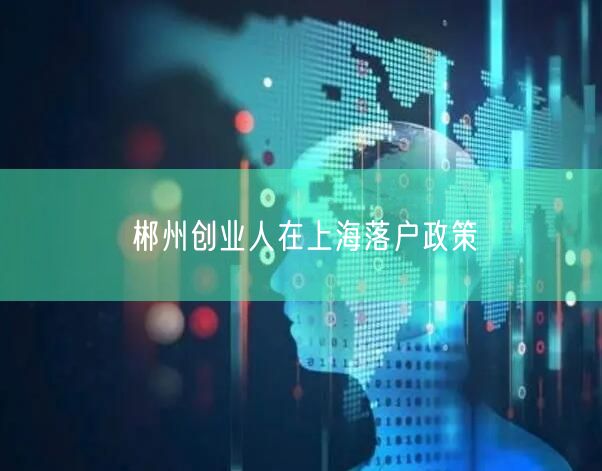 郴州创业人在上海落户政策