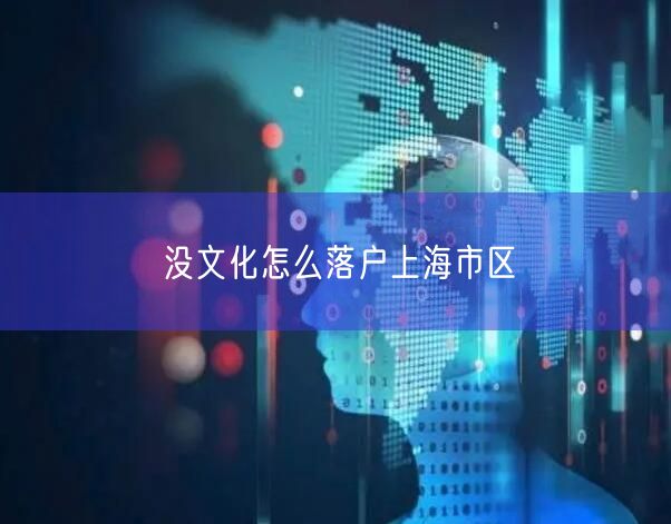 没文化怎么落户上海市区