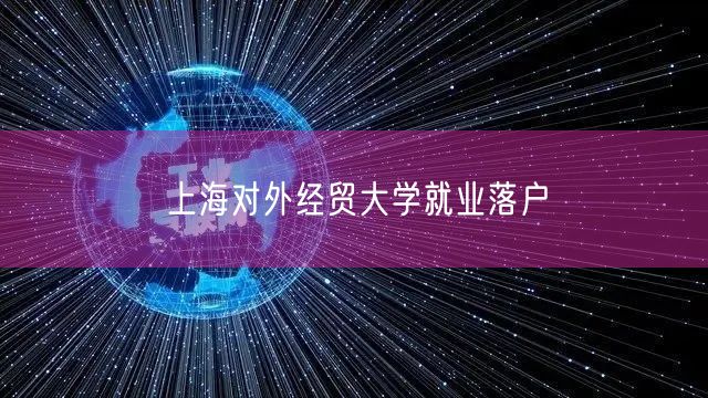 上海对外经贸大学就业落户