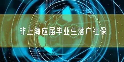 非上海应届毕业生落户社保