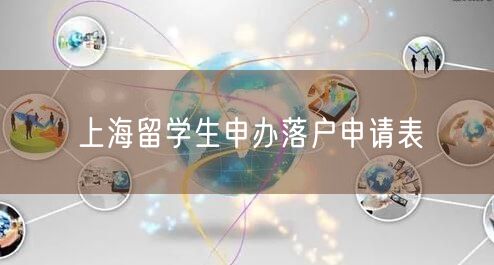 上海留学生申办落户申请表