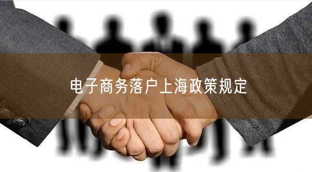 电子商务落户上海政策规定