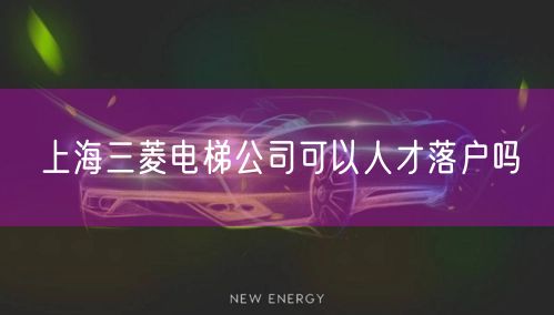 上海三菱电梯公司可以人才落户吗