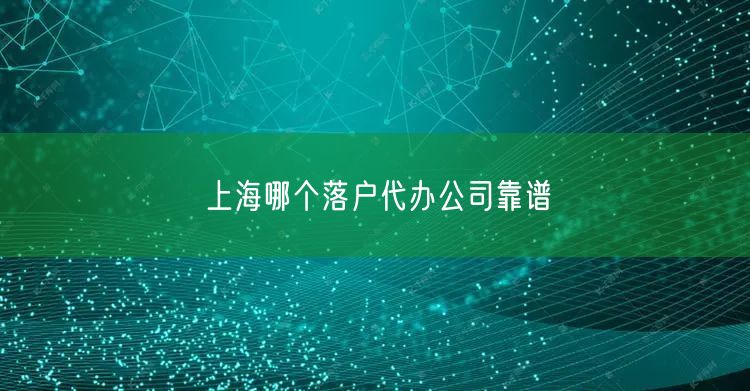 上海哪个落户代办公司靠谱