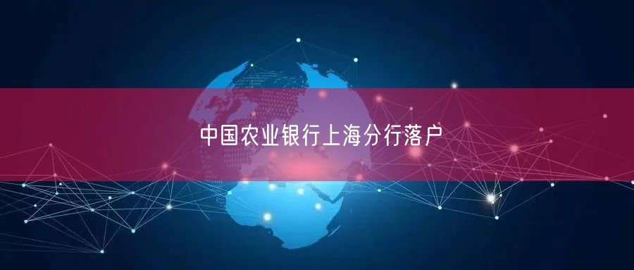 中国农业银行上海分行落户