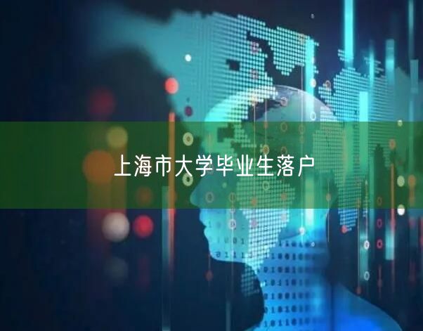 上海市大学毕业生落户