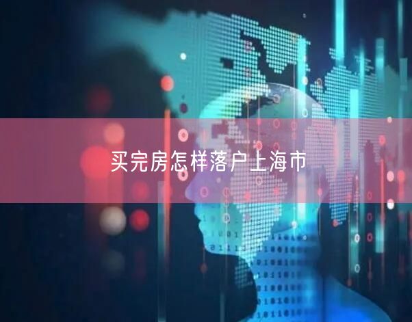 买完房怎样落户上海市