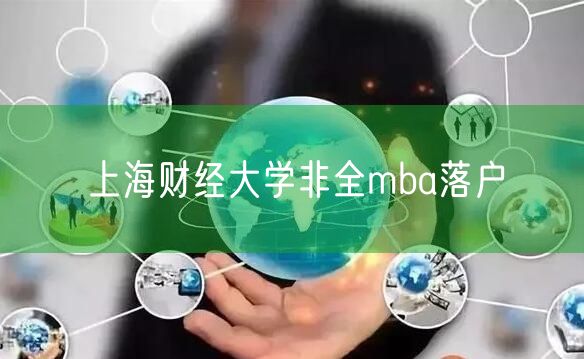 上海财经大学非全mba落户