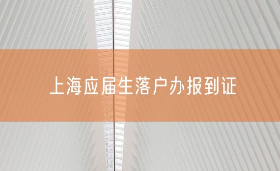 上海应届生落户办报到证