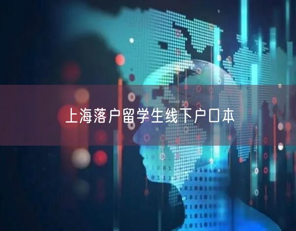 上海落户留学生线下户口本