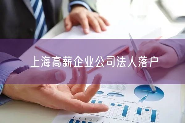 上海高薪企业公司法人落户