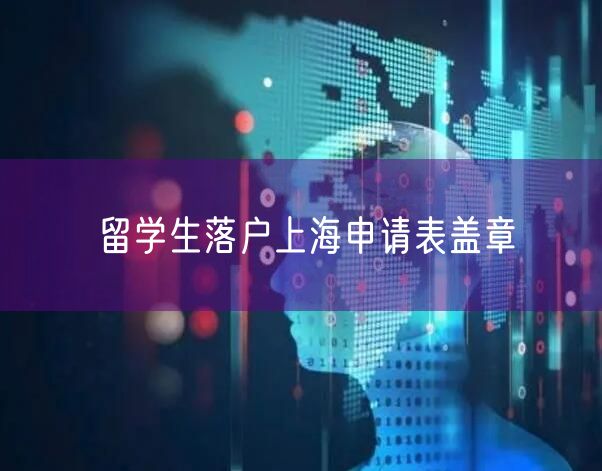 留学生落户上海申请表盖章