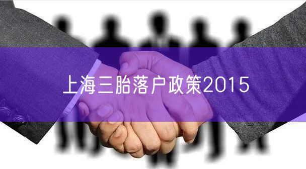 上海三胎落户政策2015