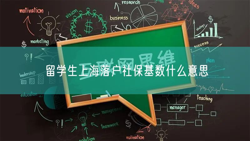 留学生上海落户社保基数什么意思