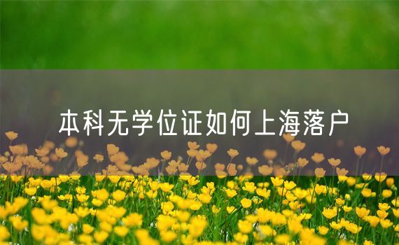 本科无学位证如何上海落户