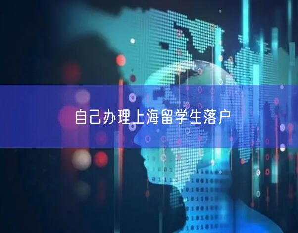 自己办理上海留学生落户