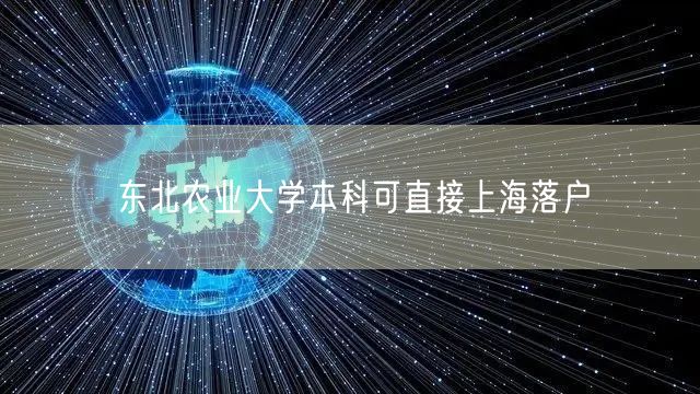 东北农业大学本科可直接上海落户