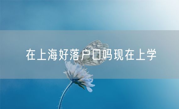 在上海好落户口吗现在上学