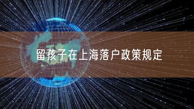 留孩子在上海落户政策规定