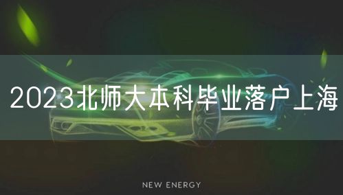 2023北师大本科毕业落户上海