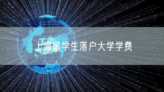 上海留学生落户大学学费