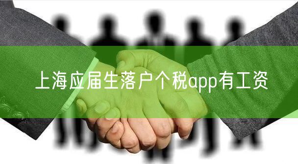 上海应届生落户个税app有工资