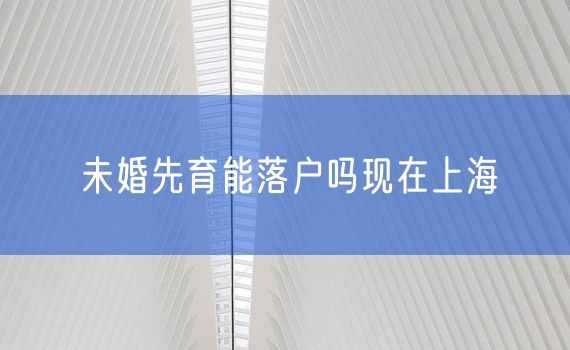 未婚先育能落户吗现在上海