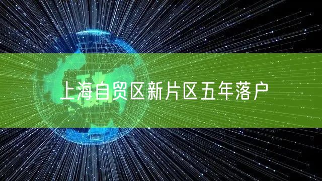 上海自贸区新片区五年落户