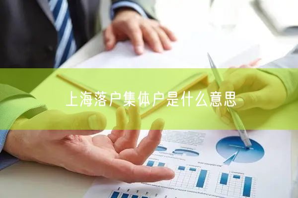 上海落户集体户是什么意思