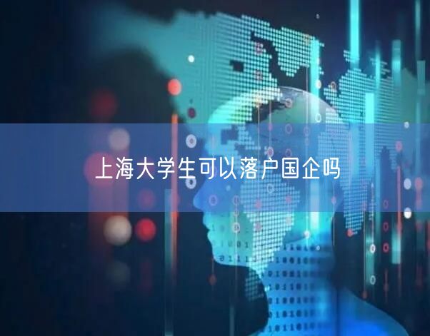 上海大学生可以落户国企吗