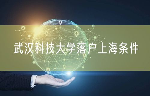 武汉科技大学落户上海条件