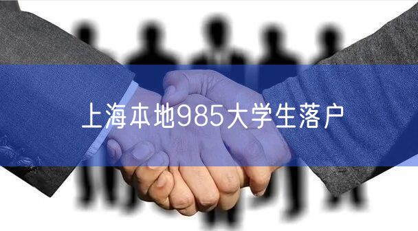 上海本地985大学生落户