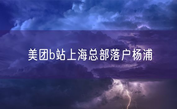 美团b站上海总部落户杨浦