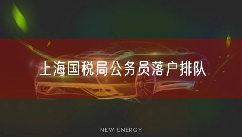 上海国税局公务员落户排队