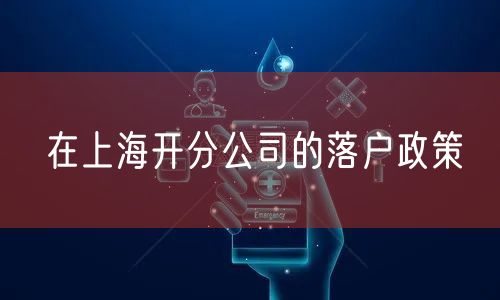 在上海开分公司的落户政策